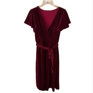 ModCloth Burgundy Velvet Dress